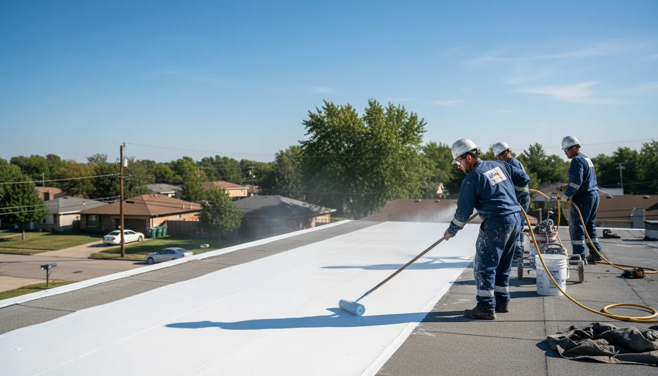 Commercial roof coating in Maryneal, TX near me
